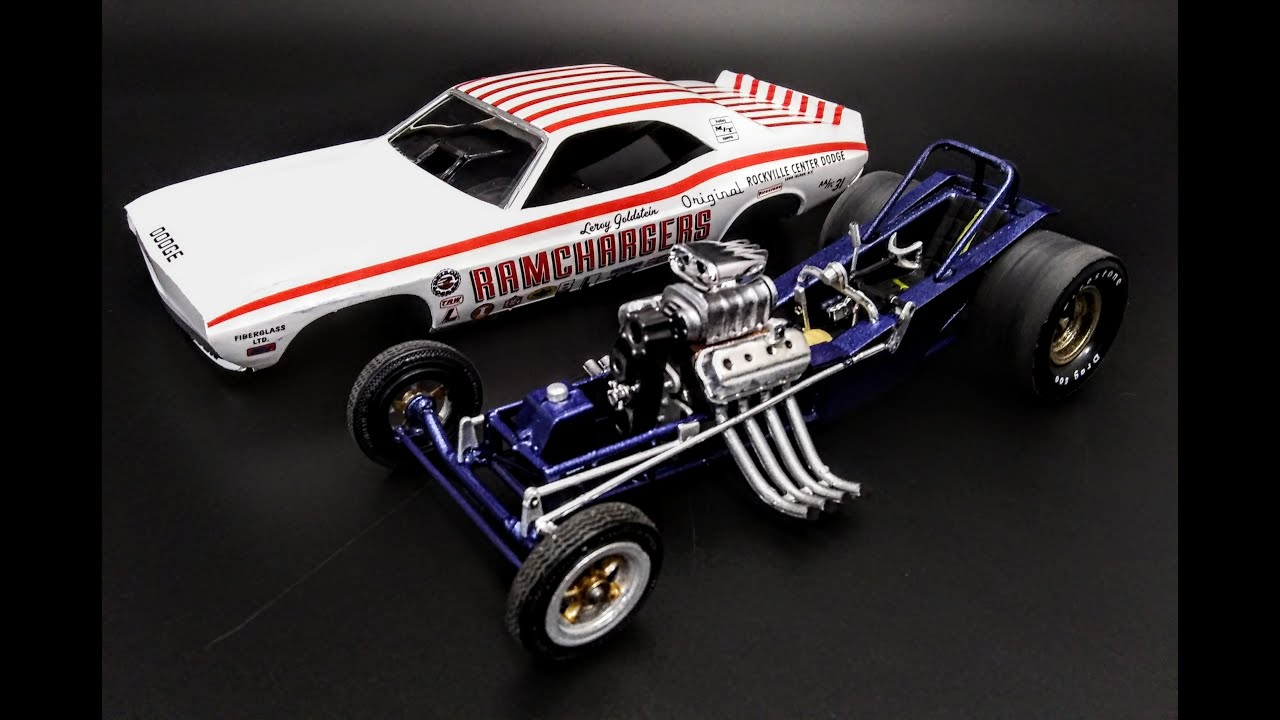 Ramchargers Dodge Challenger Hemi Funny Car 1/25 Scale Model Kit How To Decals Engine Tires Chassis