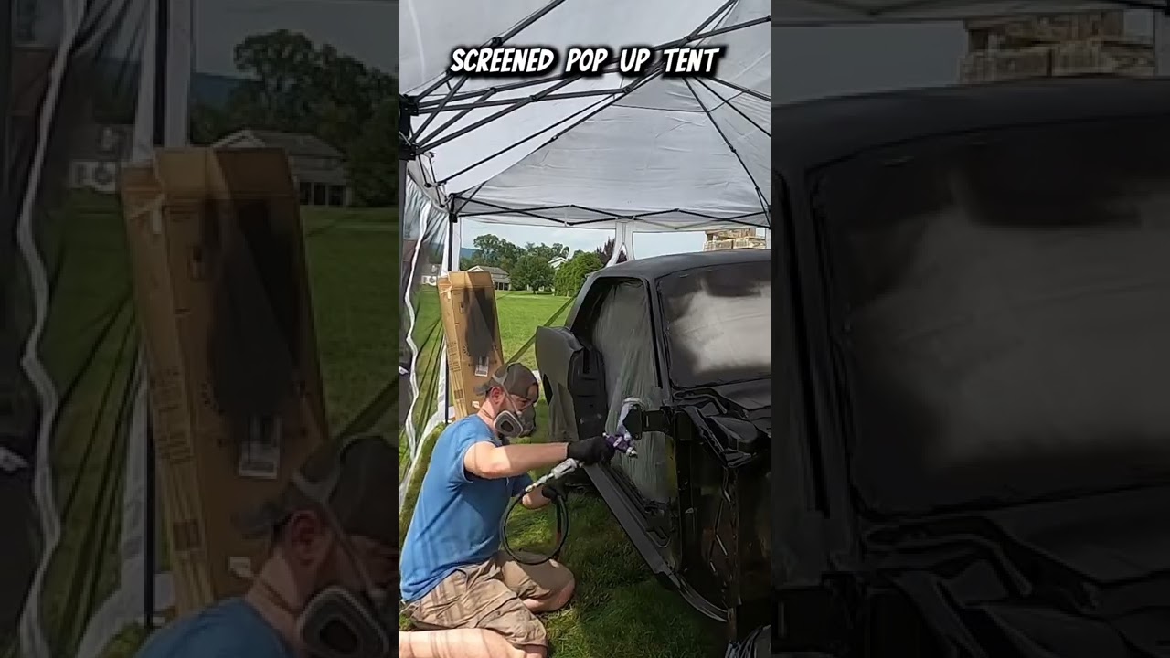 Cheap Paint Booth in a Pinch 👌😎 #shorts