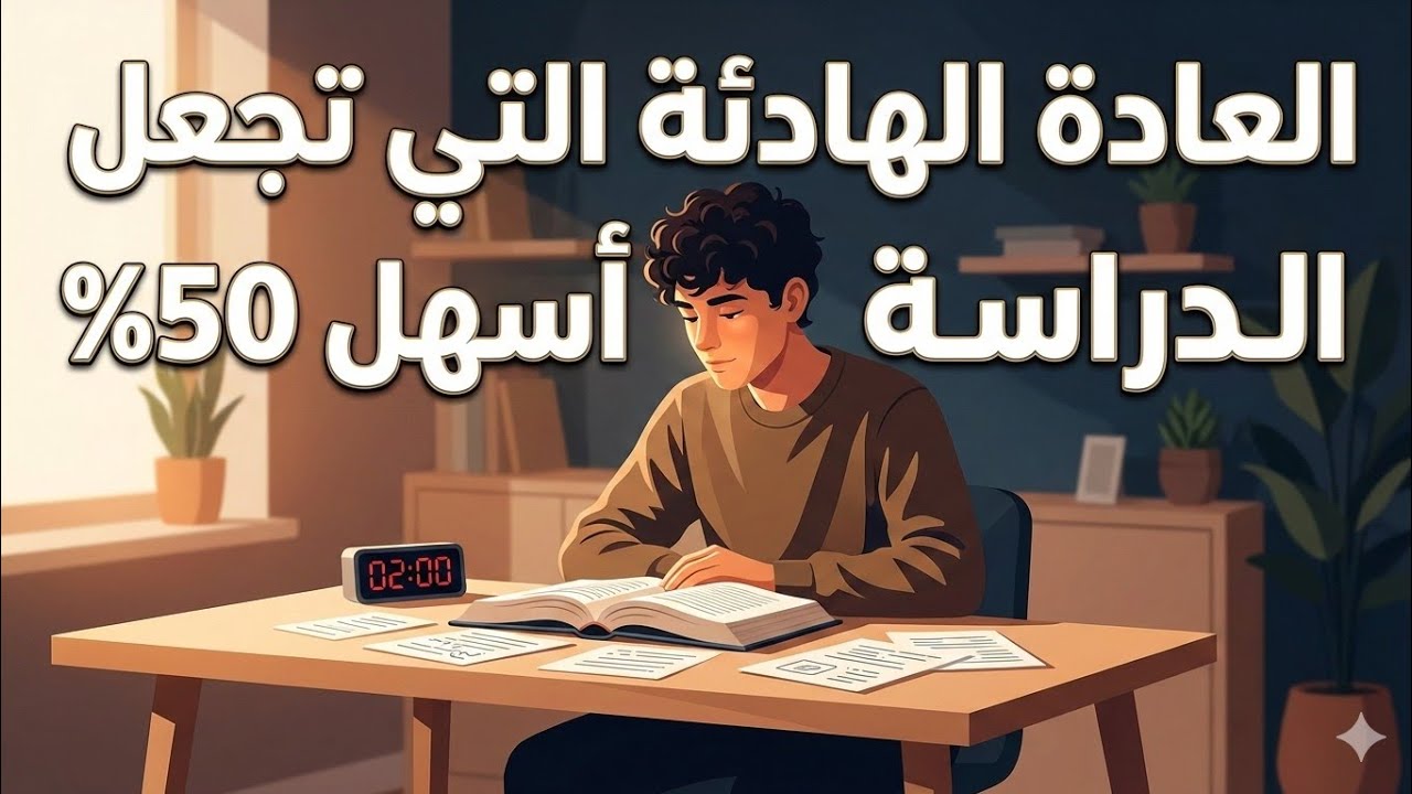 العادة الهادئة التي تجعل الدراسة أسهل بنسبة 50٪ | سر بسيط لتجاوز مقاومة العقل. 💯