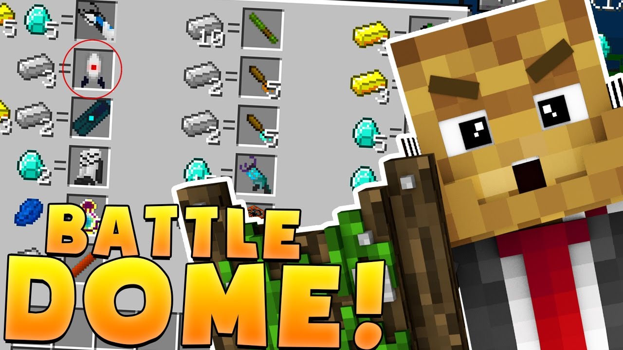 Minecraft OP WEAPONS AND GRAVITY GUNS MODDED BATTLEDOME CHALLENGE - Minecraft Mod | JeromeASF