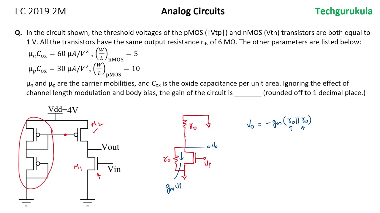AC: EC GATE 2019 2M - MOSFET