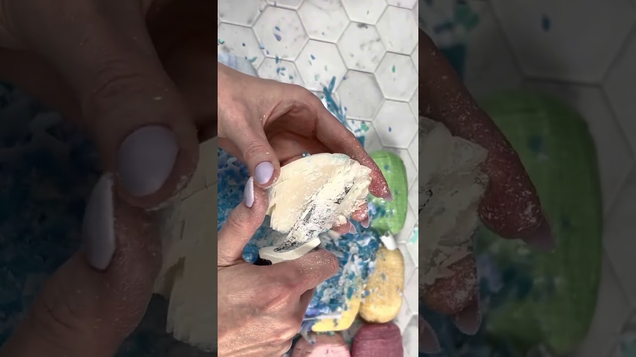Colorful Soap Cutting for Stress Relief 