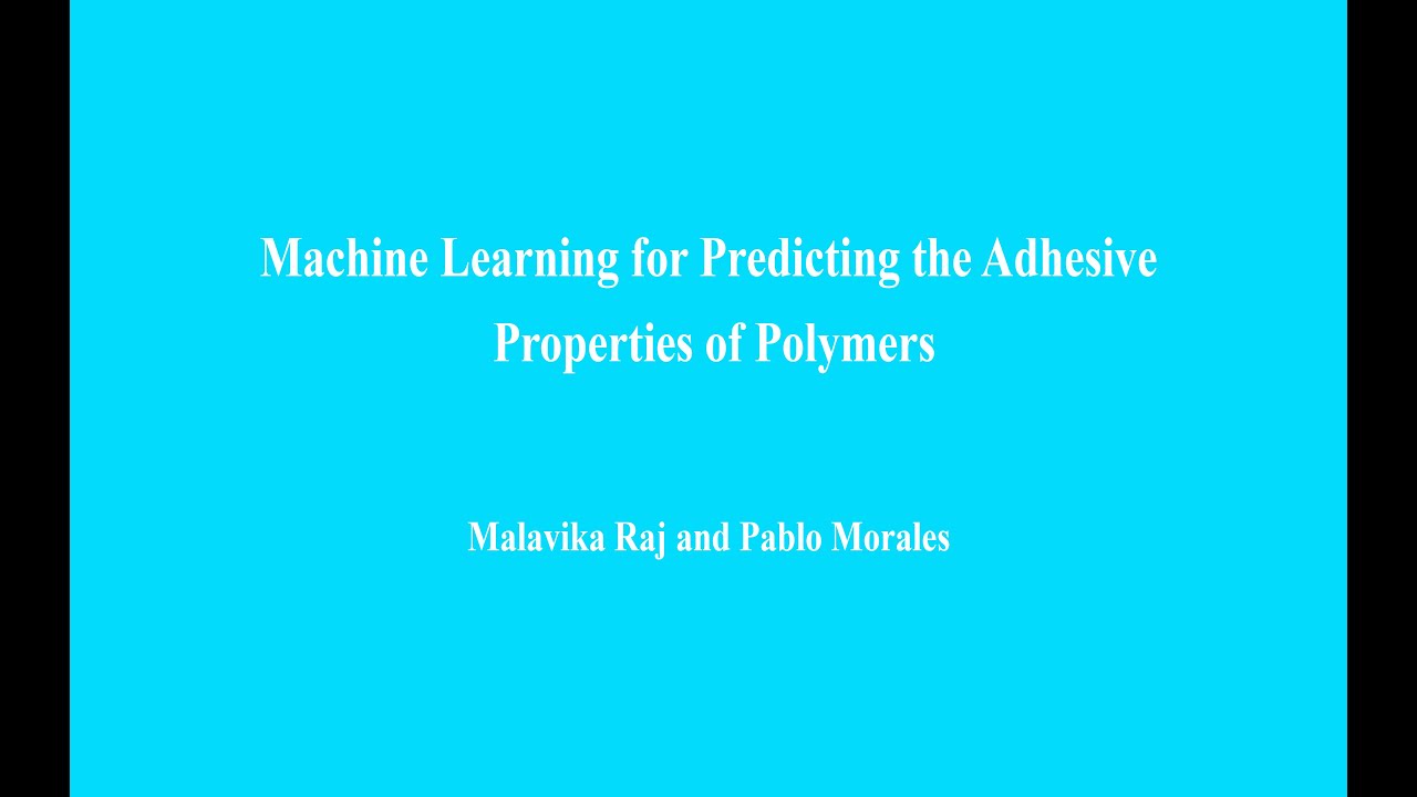 Machine Learning for Predicting the Adhesive Properties of Polymers