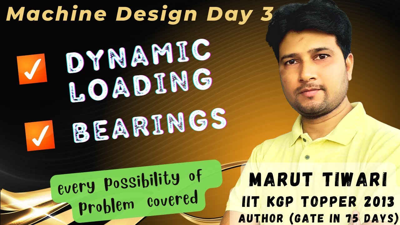 | Machine Design Day 3 | Dynamic Loading | Design of Bearings | Design of Springs |