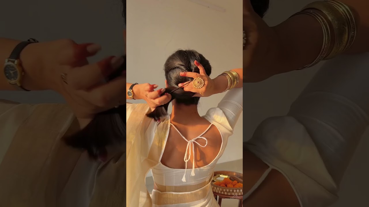 Easy & Simple short hair hairstyle for wedding| #easyhairstyle #hairstyletutorial Cute hairs #shorts