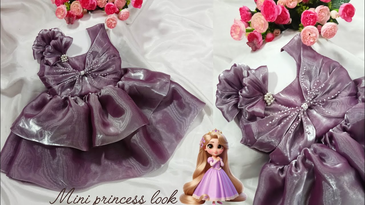 New frill frock cutting and stitching/princess stylish baby frock✨jimmychoo cloth frock