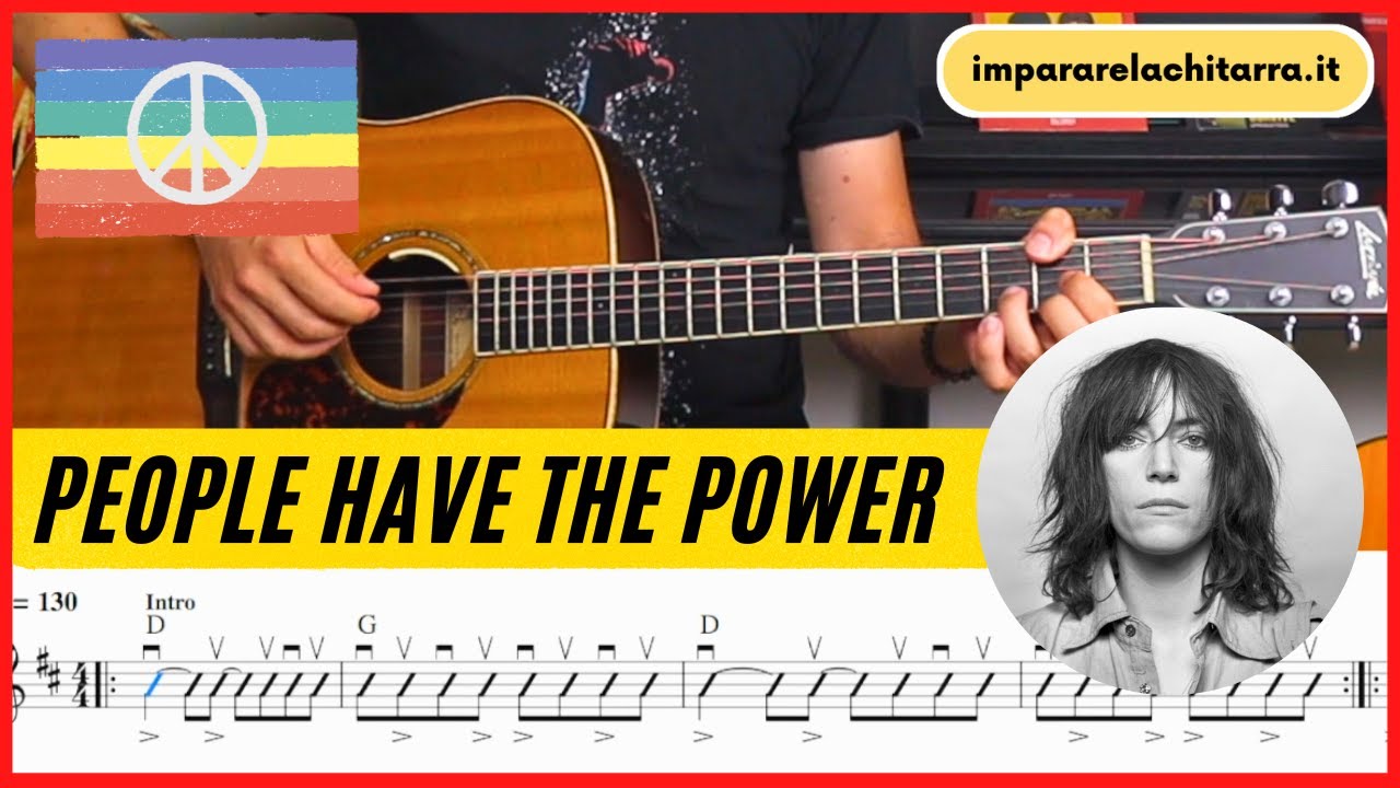 People Have The Power | Patti Smith | Tutorial Chitarra | Accordi e Spartito