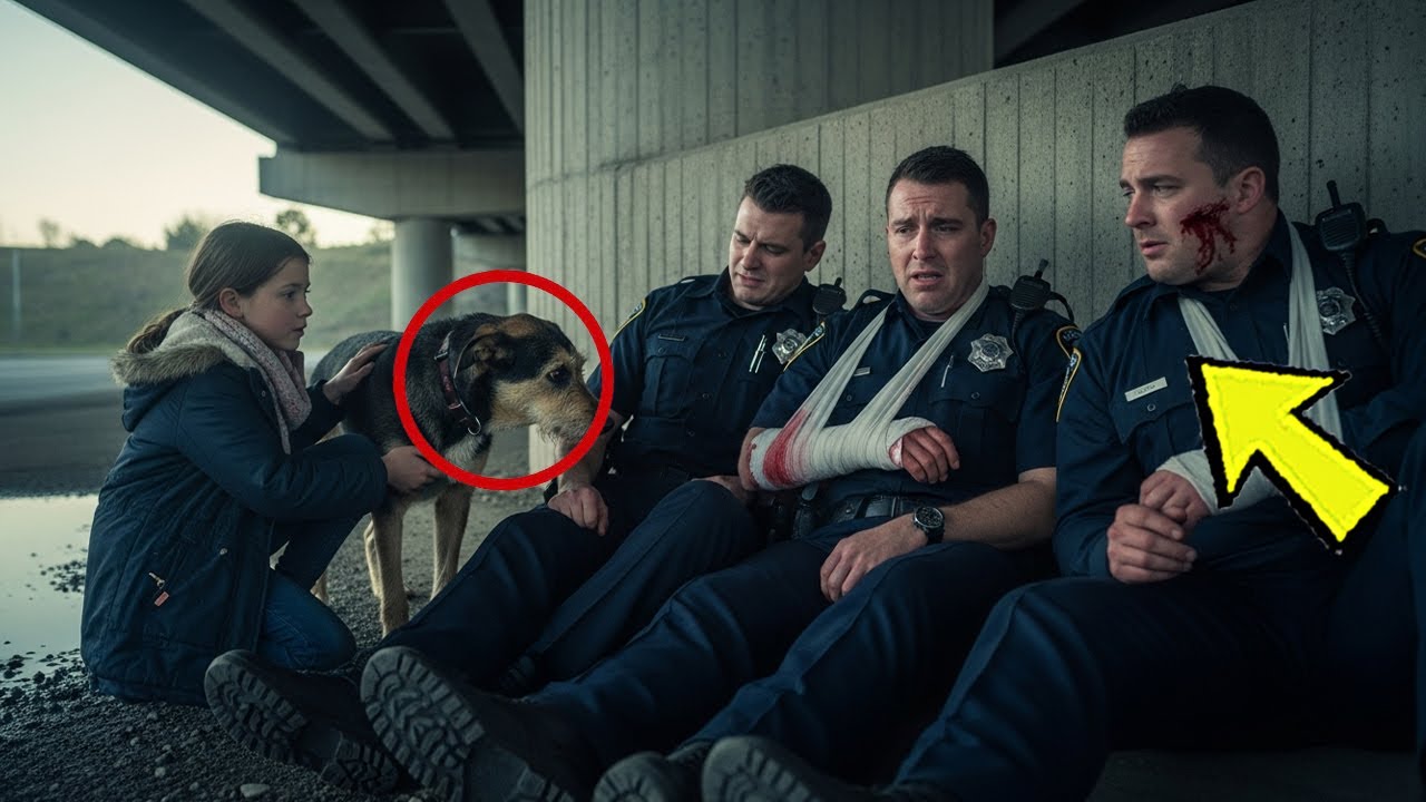 Mädchen und Hund finden 3 Polizisten unter Brücke – die Wahrheit rührt alle