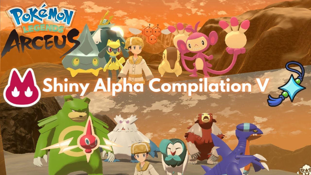 SHINY ALPHA Compilation 5 + Space-Time Distortion Shiny in Pokemon Legends Arceus