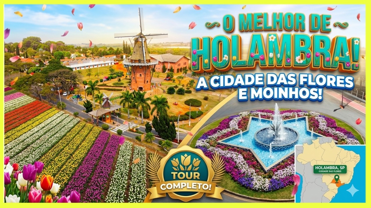 Holambra SP cidade das flores um espet&aacute;culo da natureza (4k)