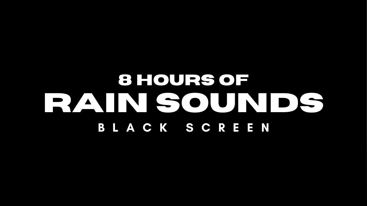 8 Hours of Black Screen Rain Sounds 🌧️ Deep Sleep & Relaxation (No Talking)