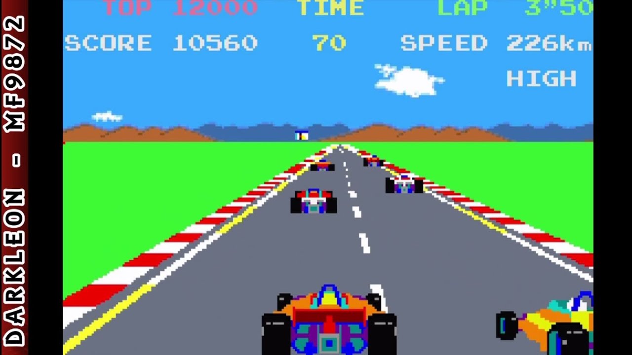 Game Boy Advance - Namco Museum - Pole Position © 2001 Namco - Gameplay