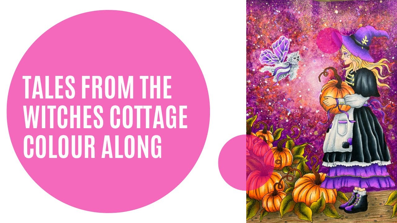 Tales From The Witches Cottage Colour Along | Hannah Karlzon | Halloween | Adult Colouring