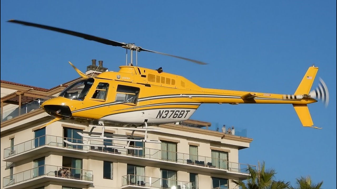 Start-Up & Takeoff Bell 206 JetRanger Epic Sound CARS N’ COPTERS Huntington Beach Helicopter N376BT