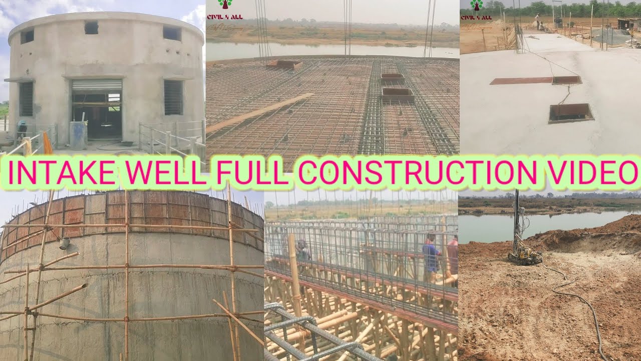 INTAKE WELL FULL CONSTRUCTION WORK IN ONE VIDEO | INTAKE STRUCTURE CONSTRUCTION WORK |CIVIL FOR ALL