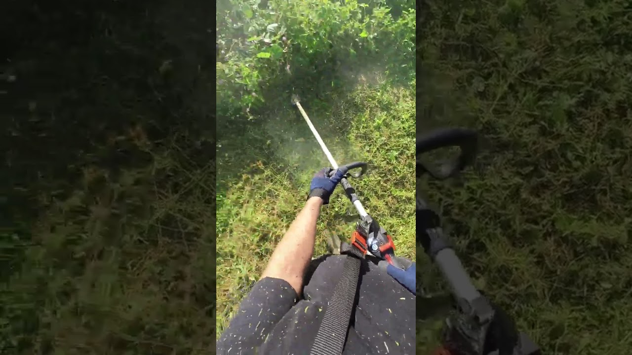 Makita xgt ur014g string trimmer torture test with heavy loaded grass (pov video) #grasscutting