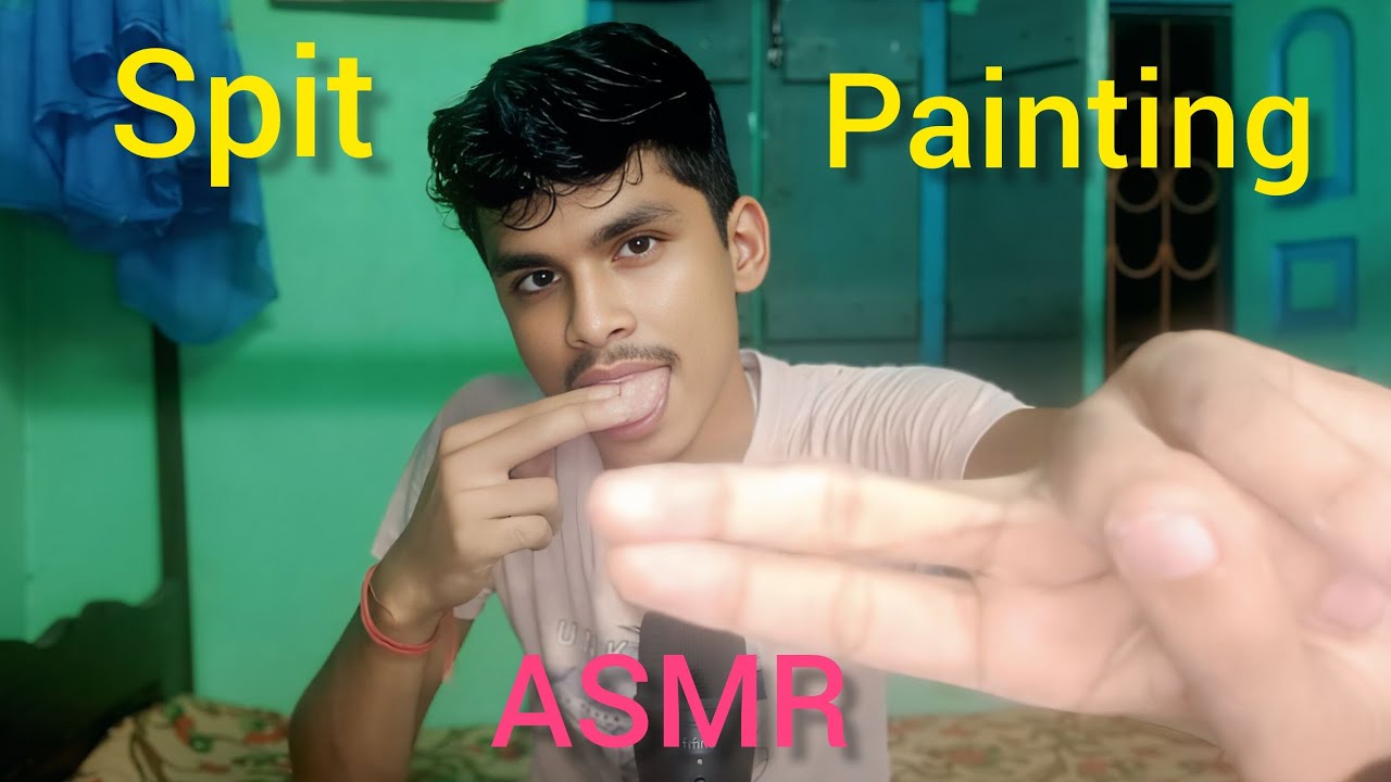 asmr spit painting. 💦🤤