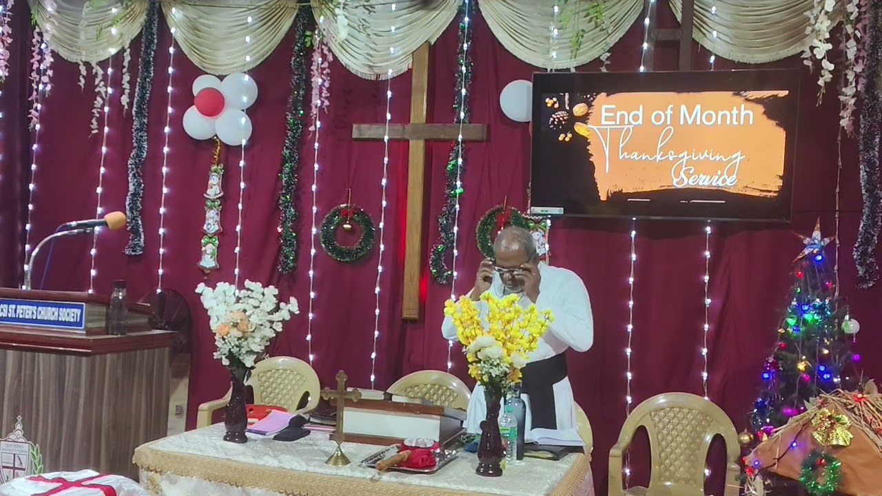 December Month last service -Csi st Peter's Church society perumugai.