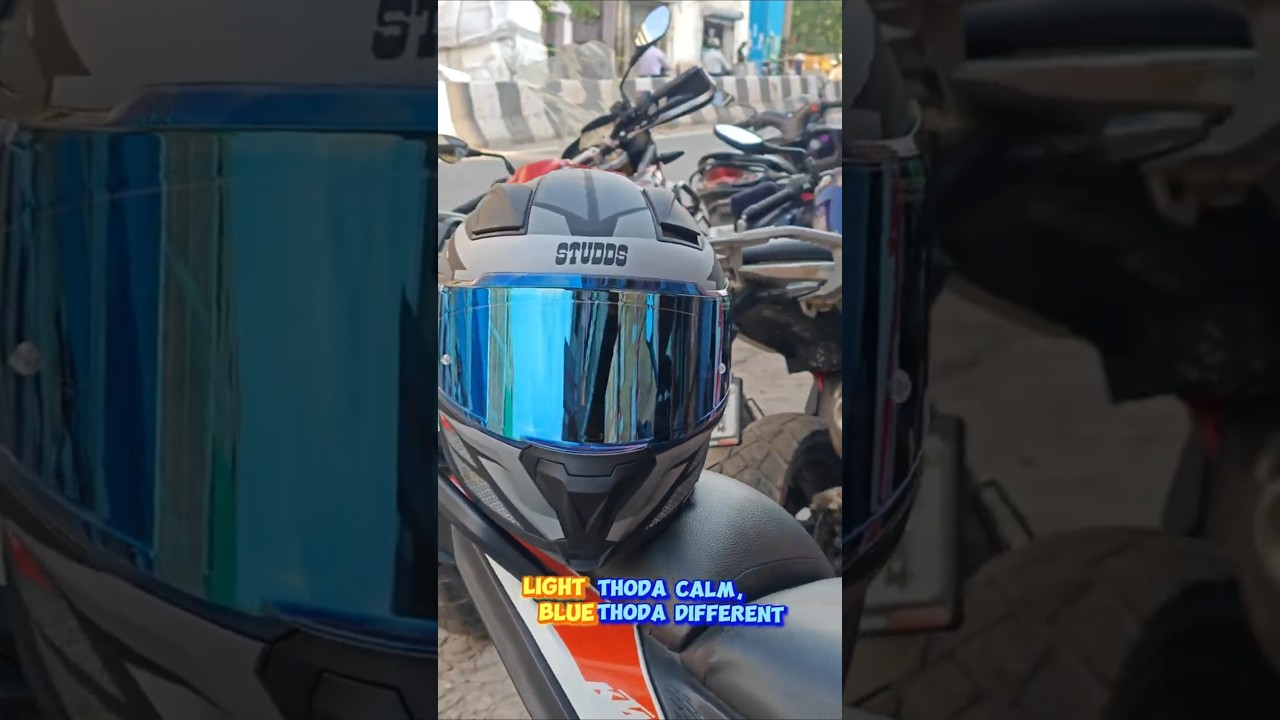 "Ek helmet… 9 alag style! 🎭Studds Helios ke 9 visor colors  👇