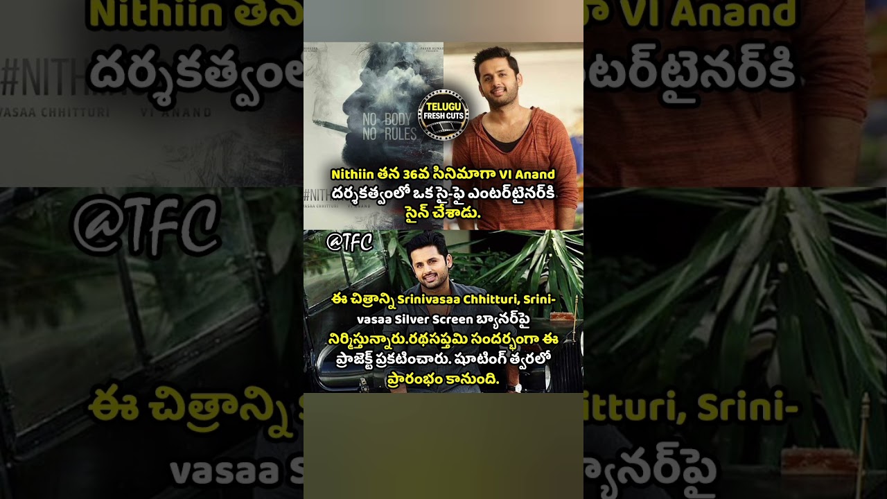 Nithiin's Next is Sci-Fi! 🎬 Nithiin36 with VI Anand #Nithiin36 #TeluguCinema #Shorts