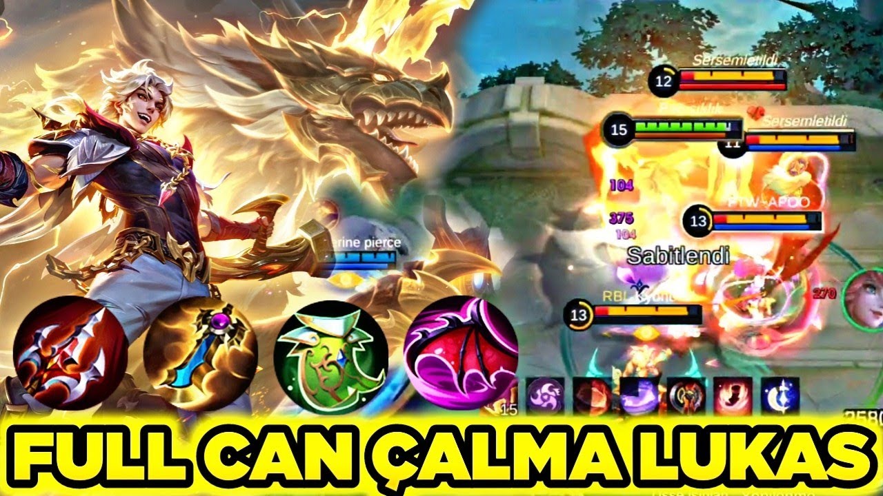 %1000 FULL CAN ÇALMA LUKAS HEM ÖLÜMSÜZ OLDU HEM TEK ATTI 20 Kill Aldım Sensey Mobile Legends