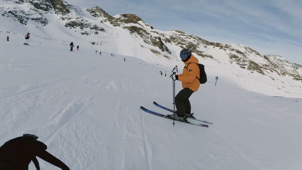 Stubaier Gletscher, Piste 7 (blau), 23.12.2025