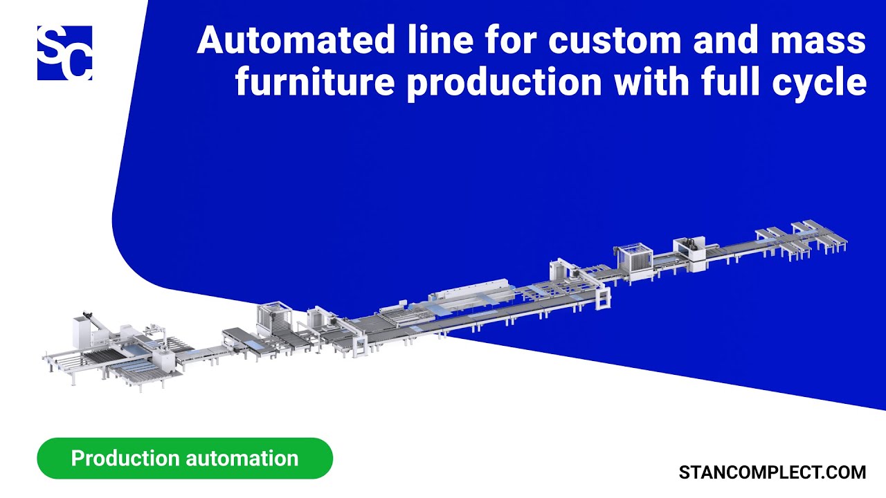 Automated line for custom and mass furniture production with full cycle