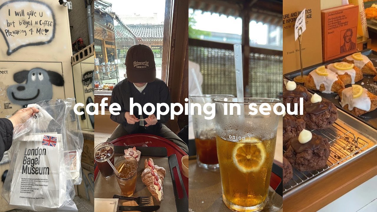 KOREA VLOG 💌 cafe hopping in anguk, seoul | cafe onion, layered, knotted & London bagel museum