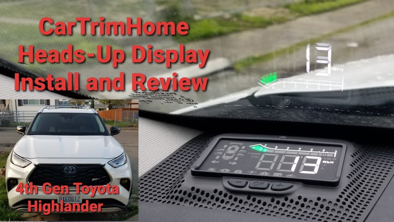 CarTrimHome (HUD) Heads Up Display Unit Unboxing/Installation/Review for 2020-2023 Toyota Highlander