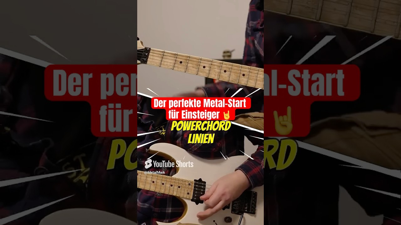 Metal spielen ohne Vorkenntnisse 😲so einfach geht&rsquo;s #metal #gitarre