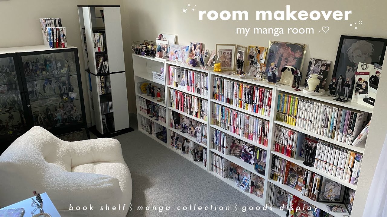 〘room makeover〙腐女子オタクの漫画部屋を模様替え🎠˖ ࣪ 漫画収納,グッズディスプレイ,newソファ🛋┆𝙢𝙮 𝙢𝙖𝙣𝙜𝙖 𝙧𝙤𝙤𝙢⑅*