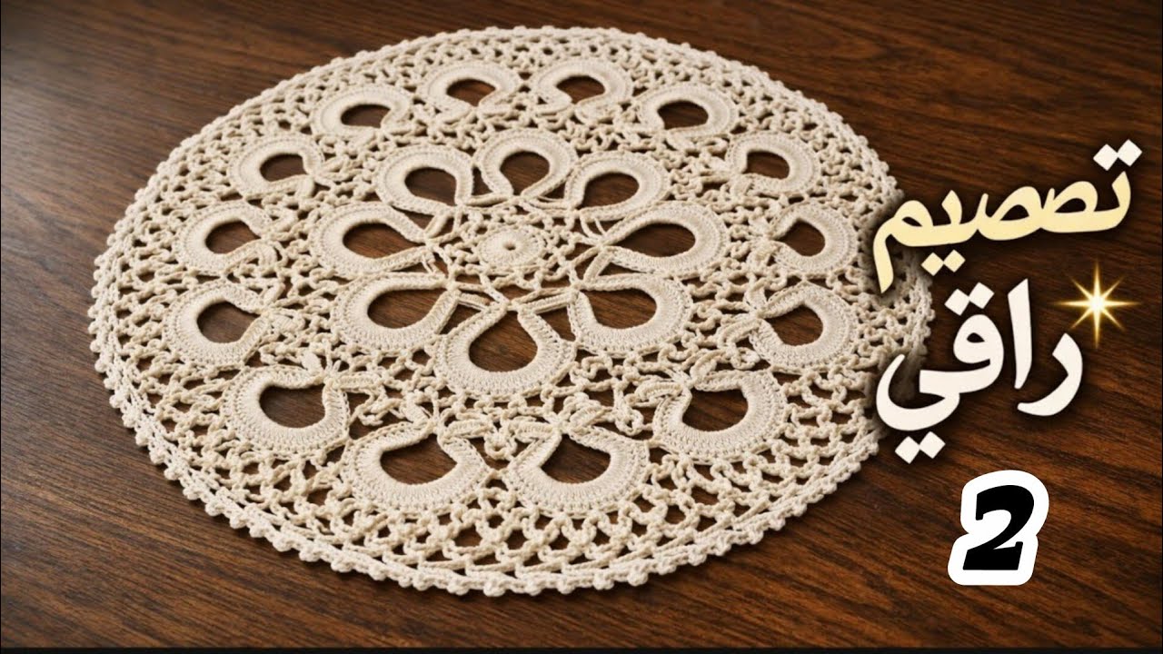 أفخم مفرش كروشيه بيج لعام 2026.. والسر في غرزة الأقواس الملكية 