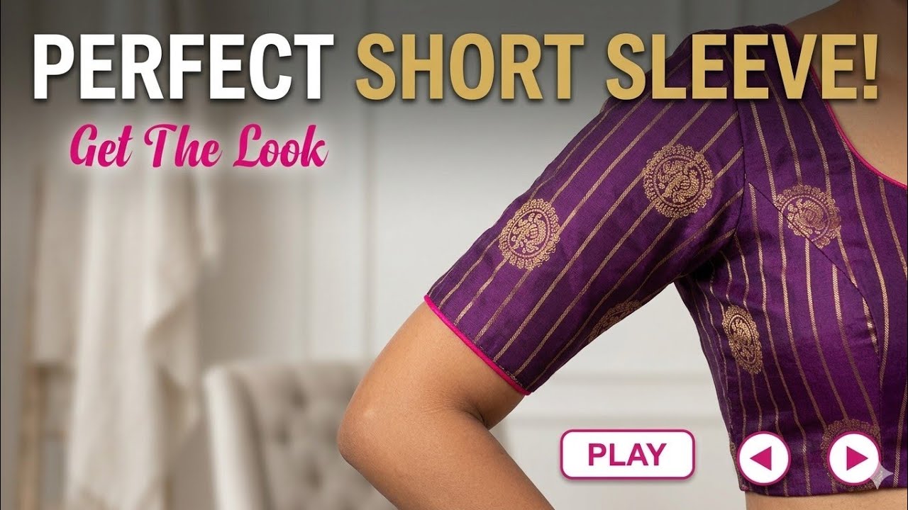 Saree Blouse Sleeves मे Bias Strip से Piping कैसे लगाए? How to Stitch 😍 Sleeves With Piping 