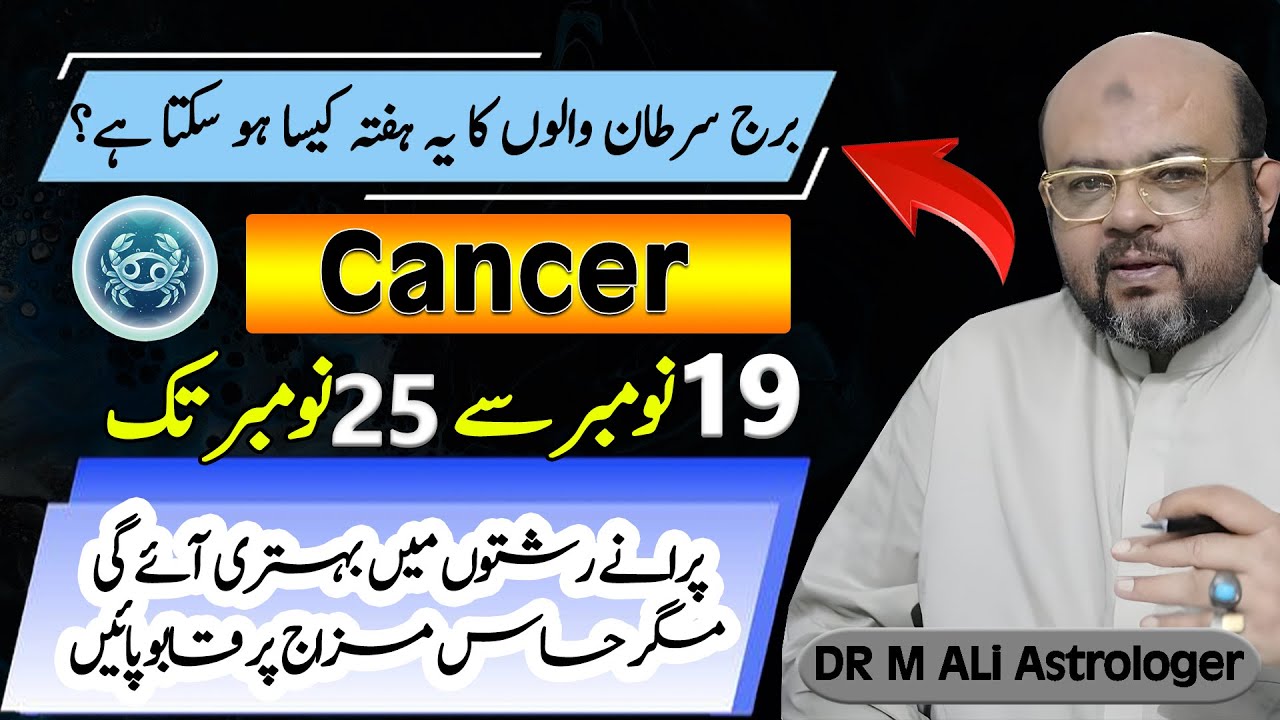 Cancer Weekly Horoscope |برج سرطان والوں کا یہ ہفتہ کایسا ہو سکتا ہے؟  | Jan 19 to Jan 25 | Dr M Ali