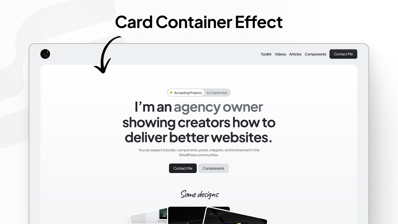 Section Card Background Effect
