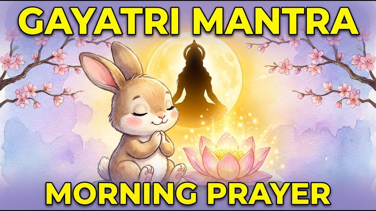 Gayatri Mantra for Kids 🌅 Baby Animals Morning Prayer | Positive Energy Music