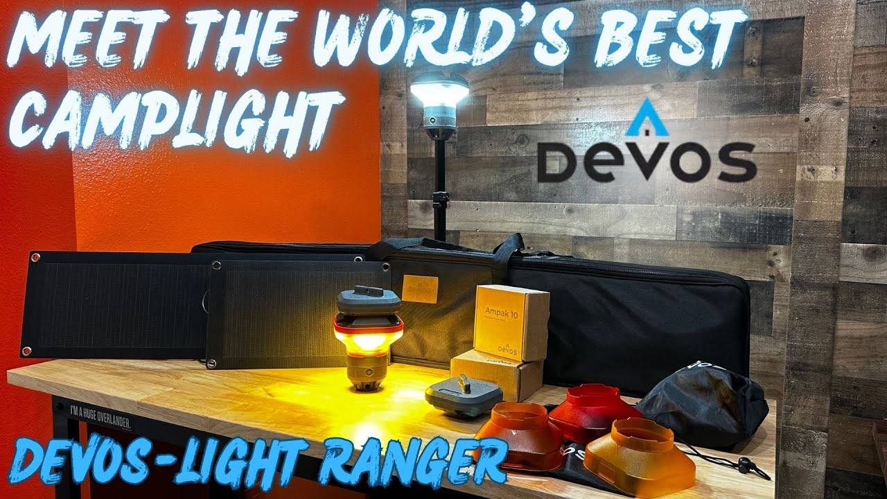 DEVOS Light Ranger 1200, Filter Kit, PowerBank, Solar and Carry Case   | Camping Light