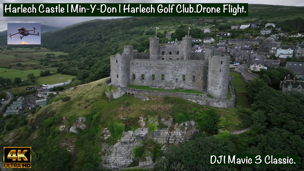 Harlech Castle & Min-Y-Don Campsite | Stunning Early Morning Drone Flight Over Harlech Golf Club