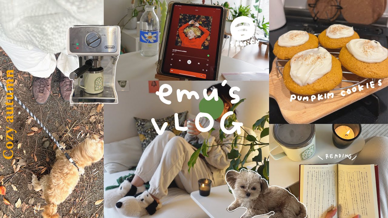 \VLOG/秋を楽しむ6つの方法🍂📚ひとり暮らしの家で過ごす休日.クッキー作りに散歩に読書