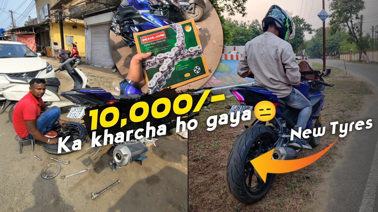 Apollo Alpha H1 For R15V3 New Tyre Installation | Best Tyre For R15V3/R15M