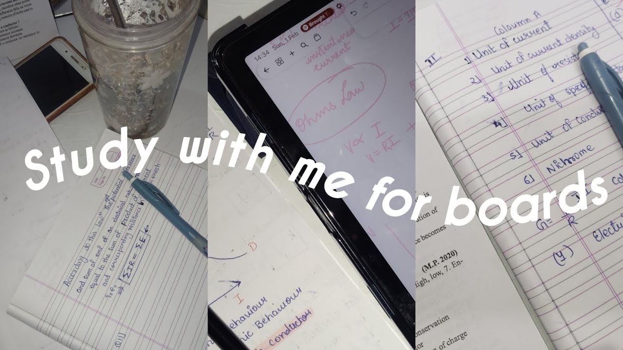 study with me for boards ♡