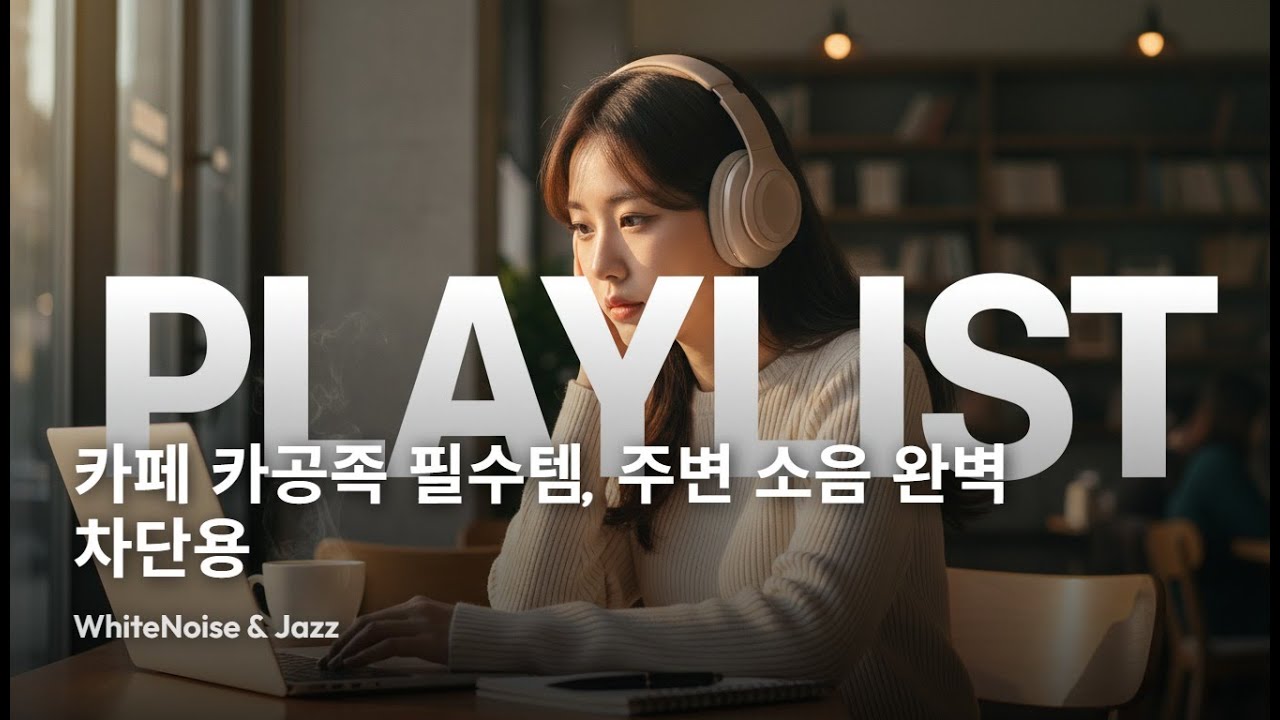 playlist 💻 카페 카공족 필수템, 주변 소음 완벽 차단용 | WhiteNoise & Jazz