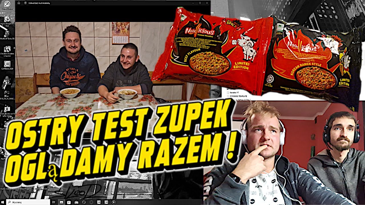 🔥🍜🌶️ Oglądamy wspólnie TEST! Mega Ostrych zupek Noodllicious SPICY BEEF i KOREAN RAMEN STYLE ! 🌶️🍜🔥