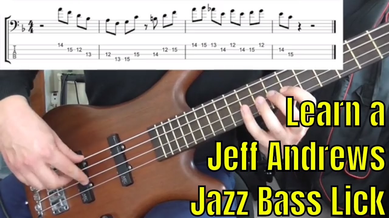 Learn a Jazz Bass Lick by Jeff Andrews - Bass Practice Diary - 19th March 2019