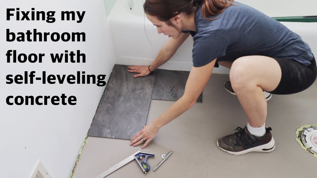 Using Self-Leveling Concrete to Fix a Bathroom Floor