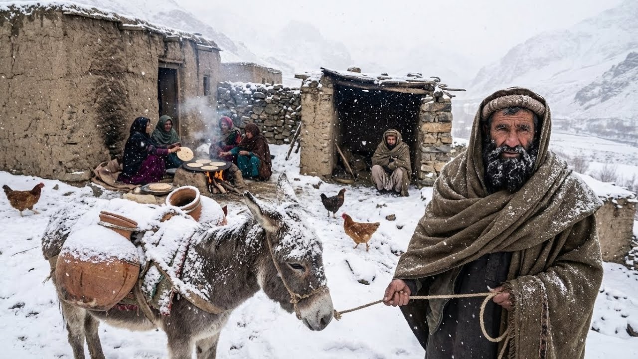 Surviving an Extreme Snowfall Day in One of Afghanistan’s Coldest Villages|Cooking & Morning Routine