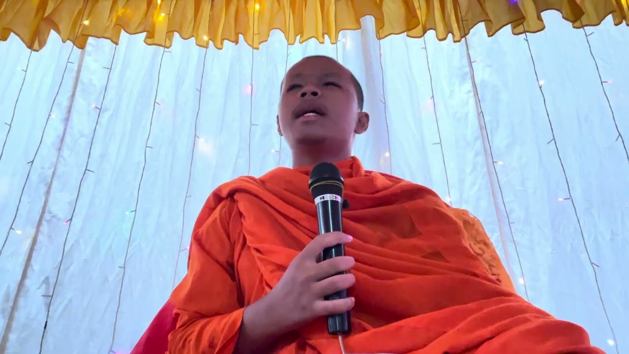 ធម្មទេសនាសម្ដែងក្នុងកម្មវិធីបុណ្យទក្ខិណានុប្បទានគម្រប់ខួប៧ថ្ងៃ សម្ដែងដោយសាមណេរកិច្ចករោស៊ុន ច័ន្ទតារា