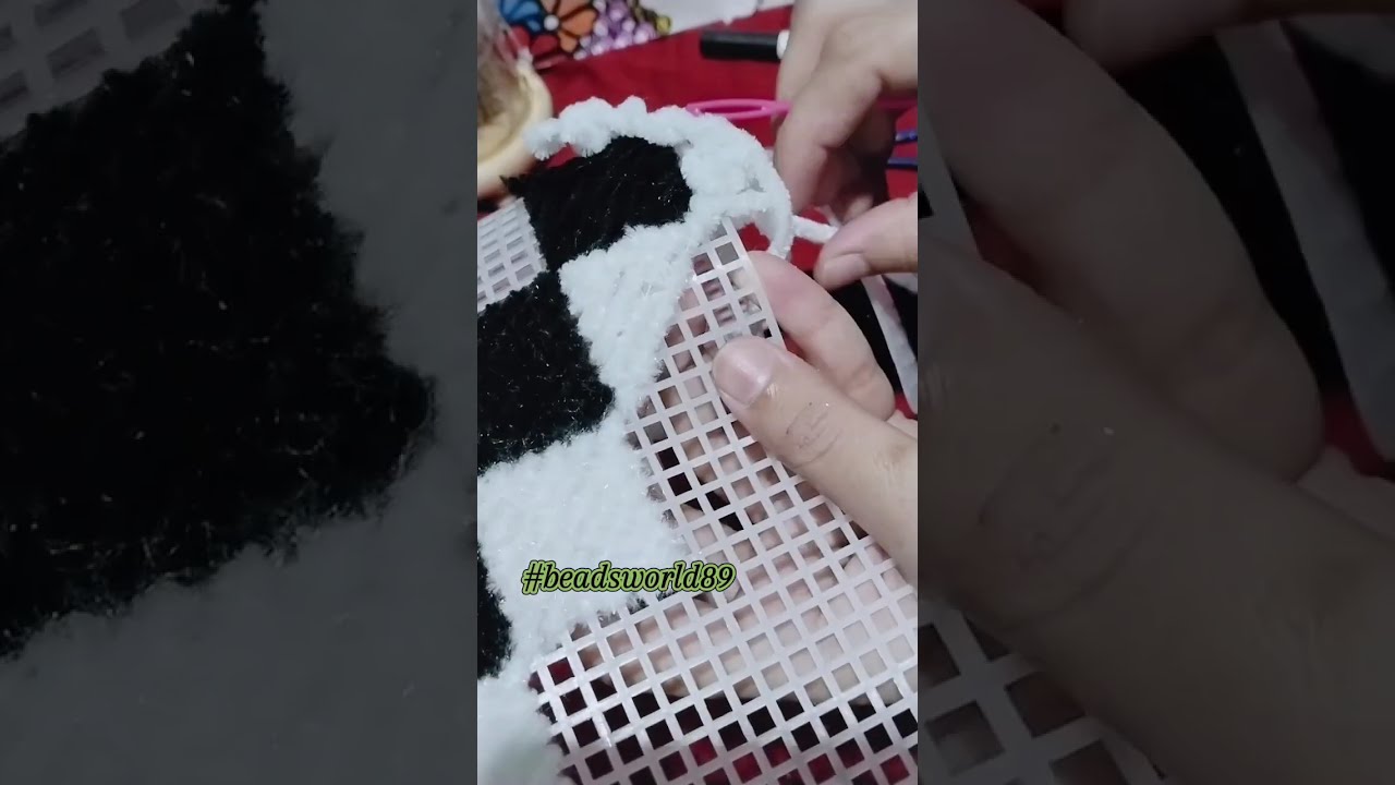 Plastic canvas bag detail making video part #2 handmade bags #fashion #handmade #plasticcanvasbag