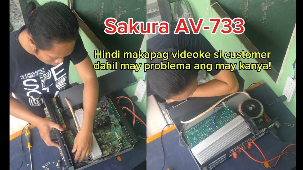 Hindi makapag videoke si customer dahil sa ampli nya! Sakura AV-733 