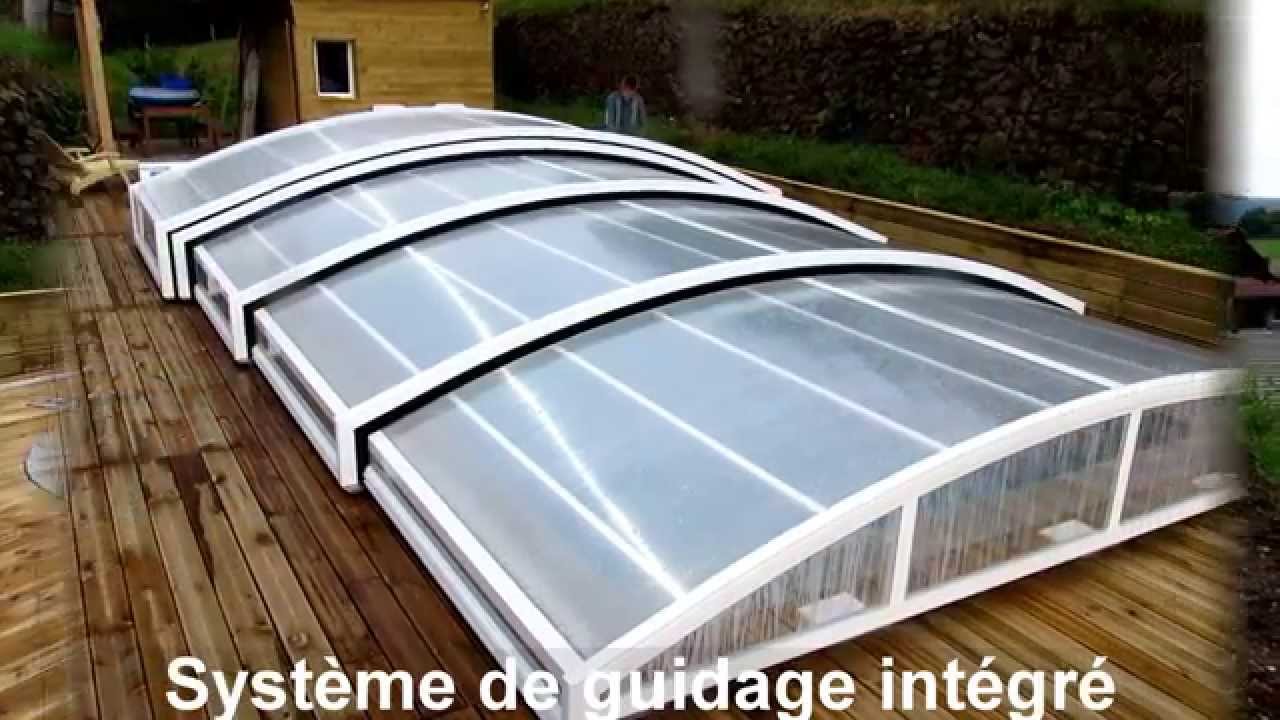 Ouverture manuelle d'un abri de piscine télescopique ARTECH MINEO par une personne seule